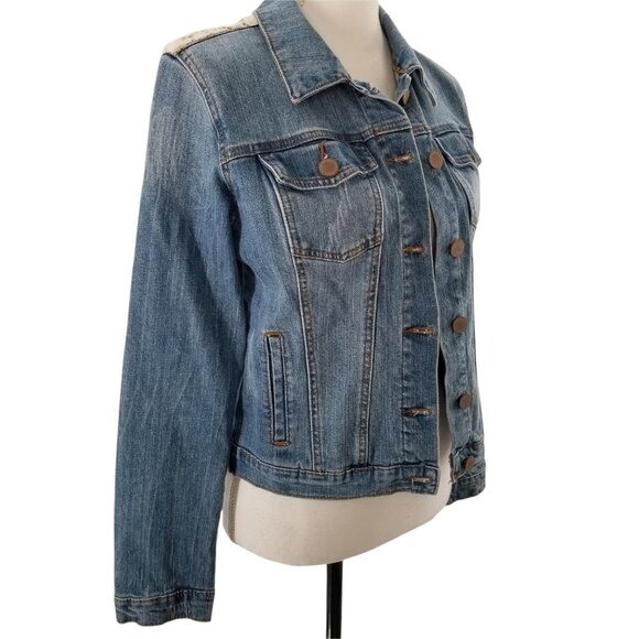 Romeo & Juliet Couture Yoke Denim Jacket Medium - Picture 2 of 8